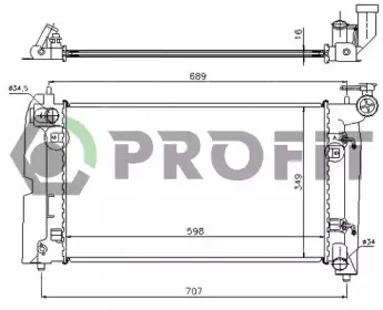 PR 1835A3 PROFIT Радиатор, охлаждение двигателя